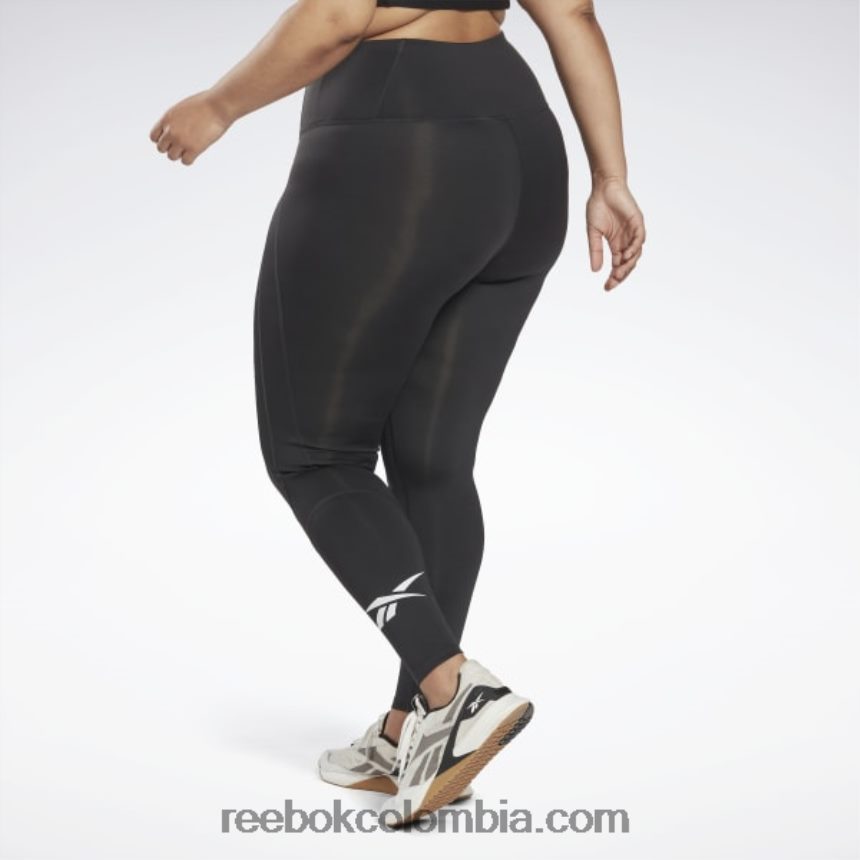 mujer noche negra mallas vectoriales listas para entrenar (tallas grandes) Reebok D260LP581