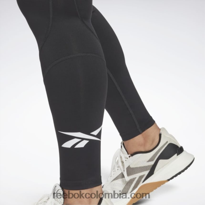 mujer noche negra mallas vectoriales listas para entrenar (tallas grandes) Reebok D260LP581