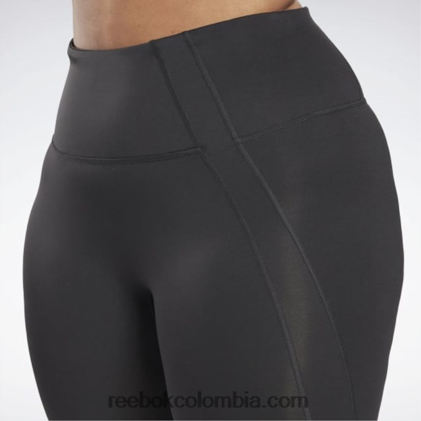 mujer noche negra mallas vectoriales listas para entrenar (tallas grandes) Reebok D260LP581