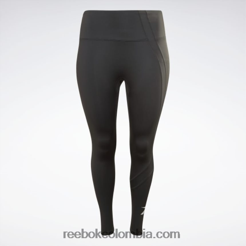 mujer noche negra mallas vectoriales listas para entrenar (tallas grandes) Reebok D260LP581