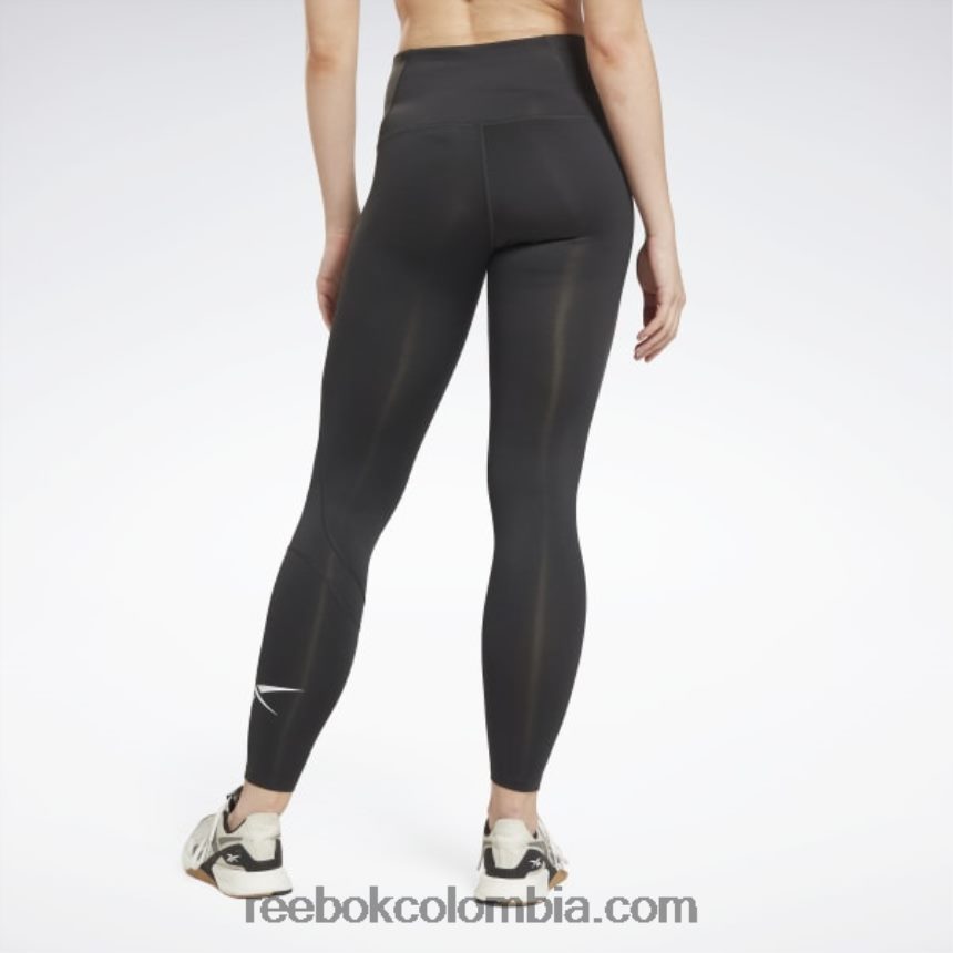 mujer noche negra polainas de vector listo para entrenar Reebok D260LP449