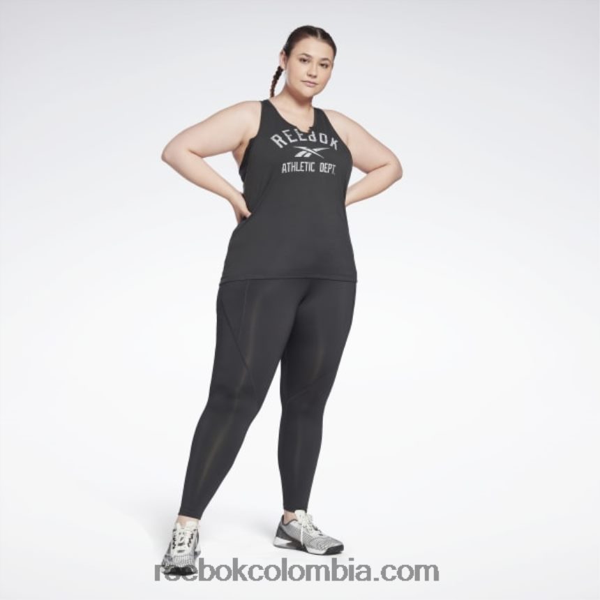 mujer noche negra programa de pantalón listo para entrenar leggings de tiro alto (tallas grandes) Reebok D260LP906