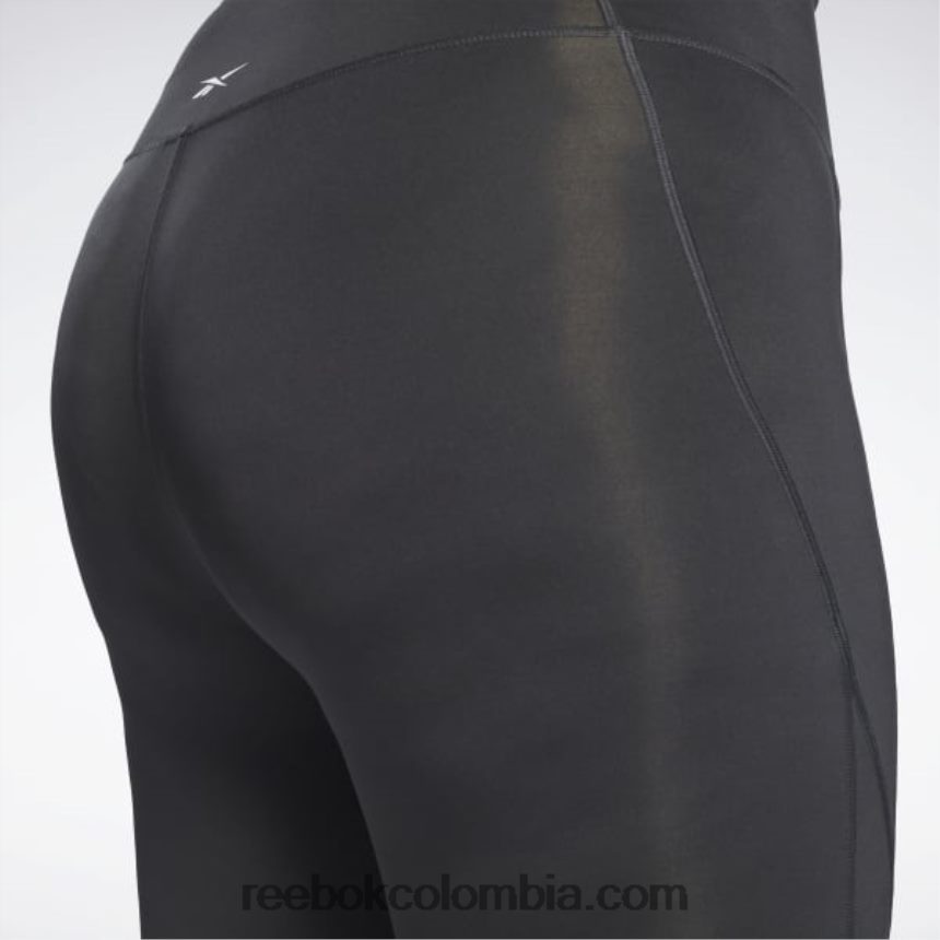 mujer noche negra programa de pantalón listo para entrenar leggings de tiro alto (tallas grandes) Reebok D260LP906
