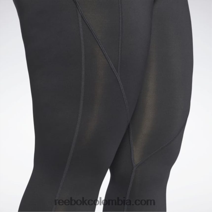 mujer noche negra programa de pantalón listo para entrenar leggings de tiro alto (tallas grandes) Reebok D260LP906