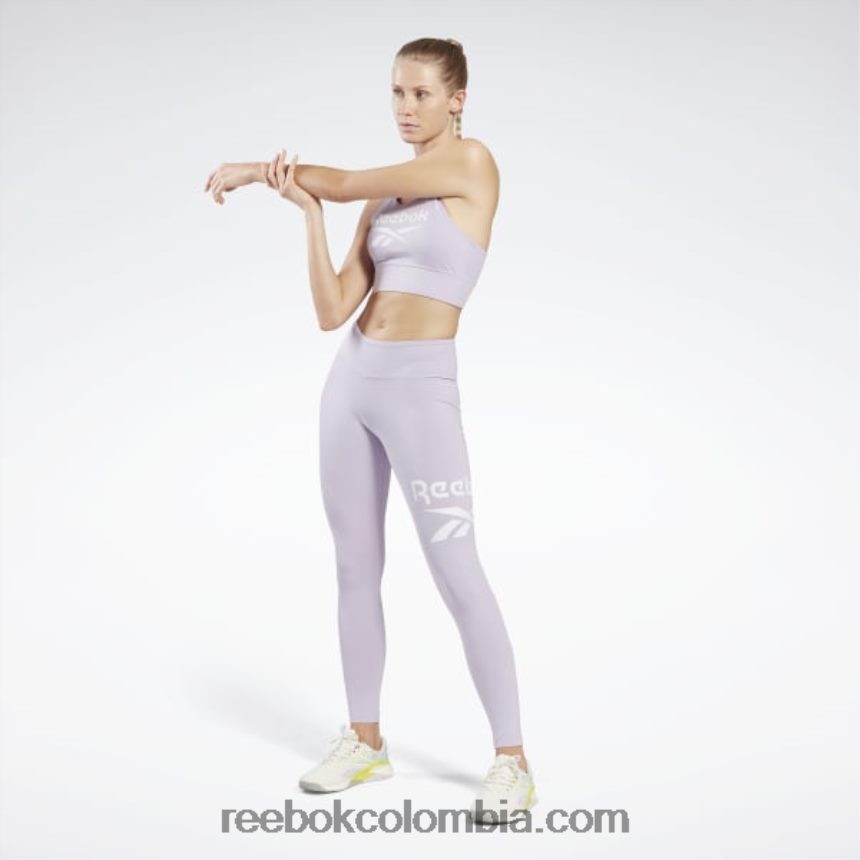 mujer oasis morado logo de identidad leggins Reebok D260LP550