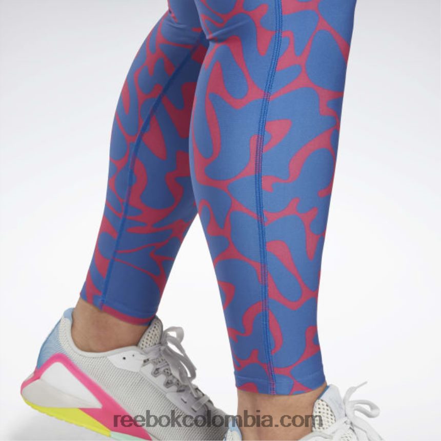 mujer rosa semi orgulloso leggins estampados listos para entrenar (tallas grandes) Reebok D260LP667