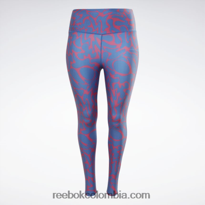 mujer rosa semi orgulloso leggins estampados listos para entrenar (tallas grandes) Reebok D260LP667