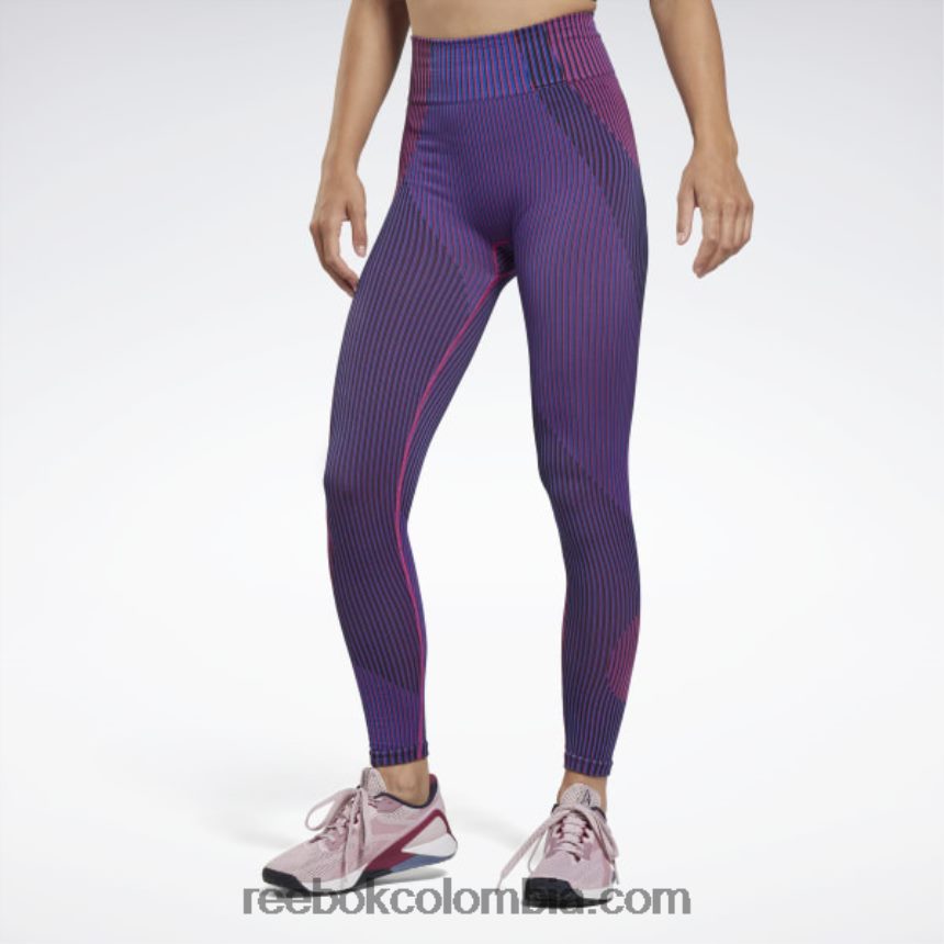 mujer vector azul united by fitness myoknit leggins sin costuras Reebok D260LP557