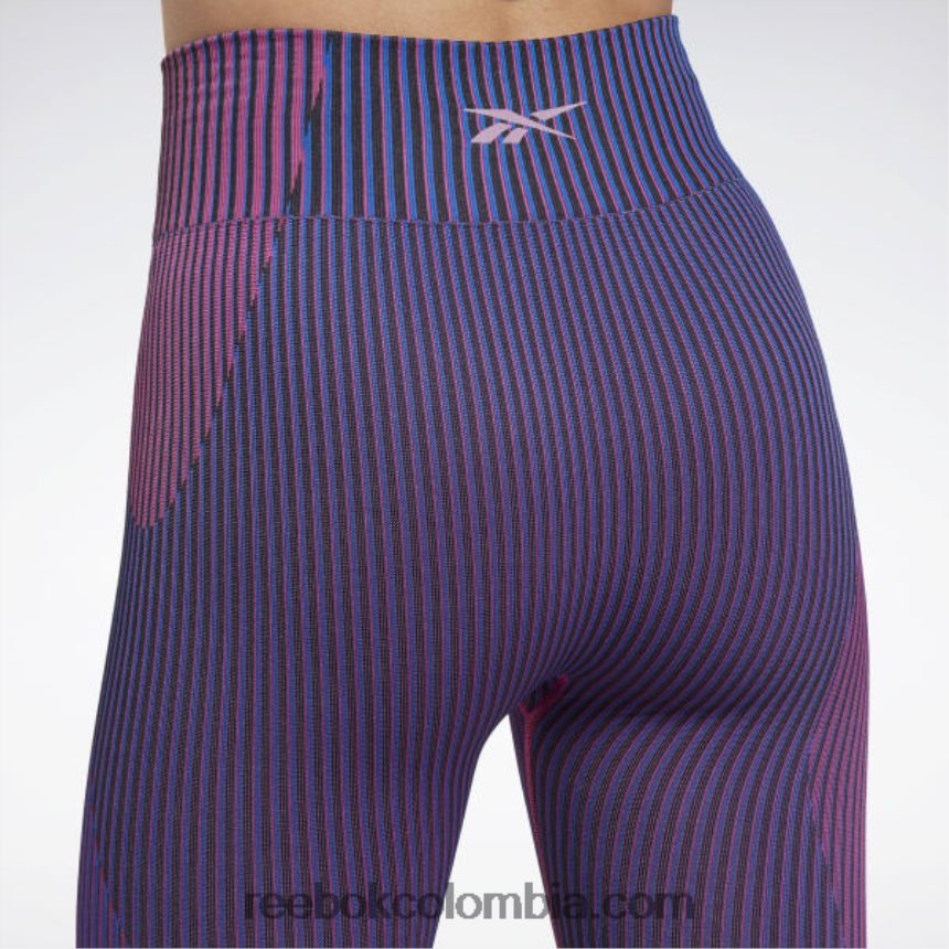 mujer vector azul united by fitness myoknit leggins sin costuras Reebok D260LP557