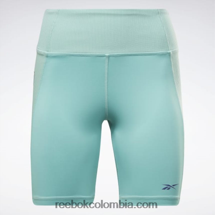 mujer verde azulado semi clásico leggins cortos de canalé les mills Reebok D260LP681