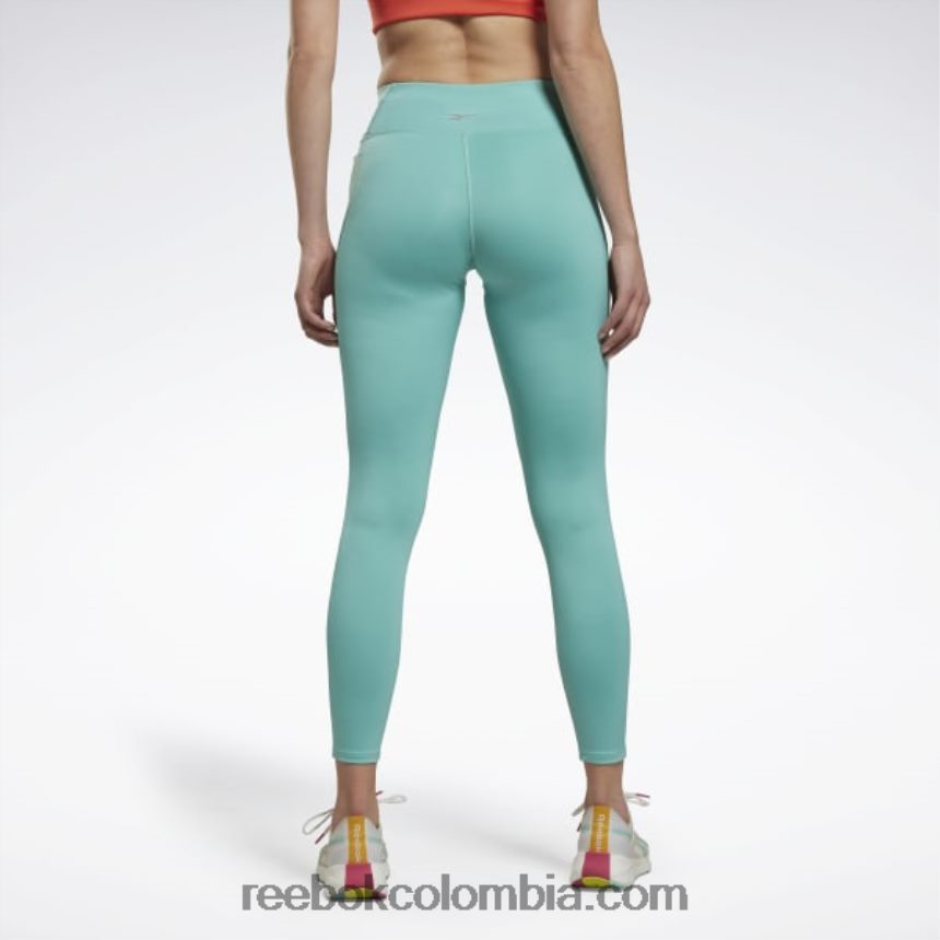 mujer verde azulado semi clásico leggins estampados corriendo Reebok D260LP526
