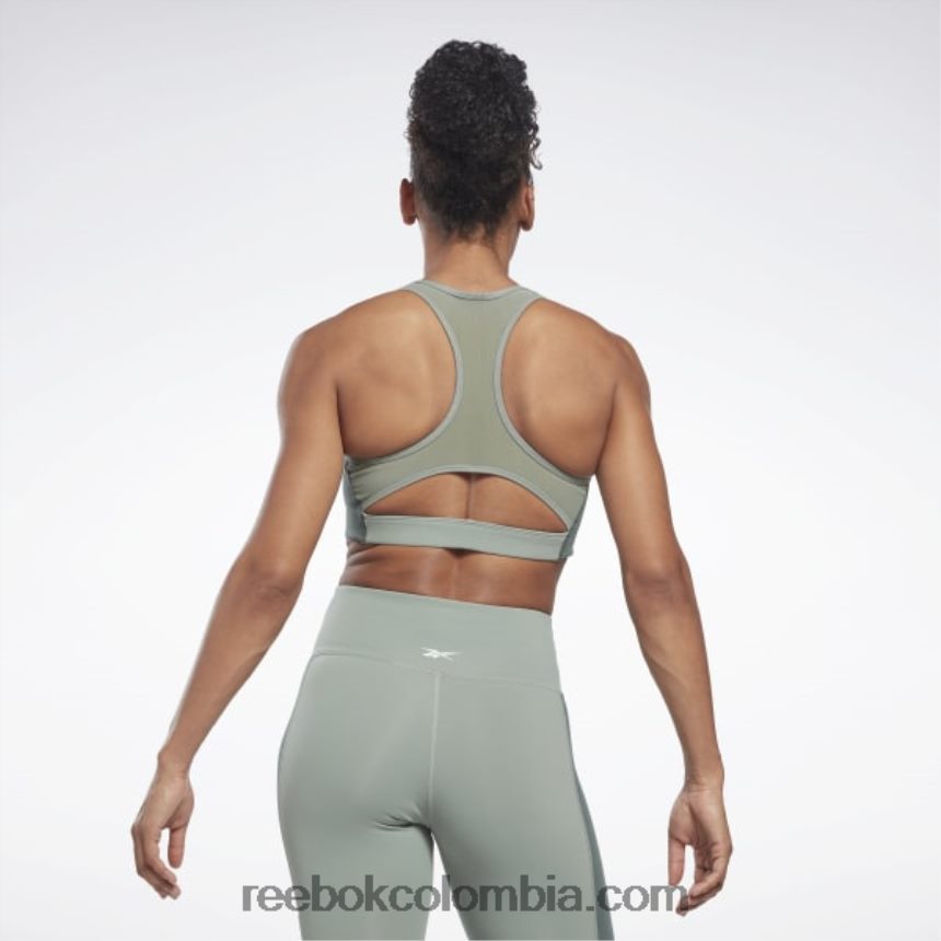 mujer armonía verde sujetador lux racer con diseño colour block y relleno Reebok D260LP658