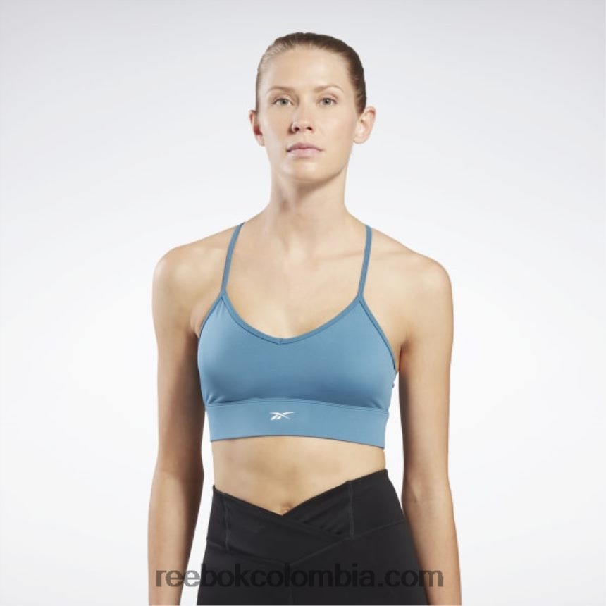 mujer azul acero s23-r sujetador deportivo listo para entrenar Reebok D260LP575