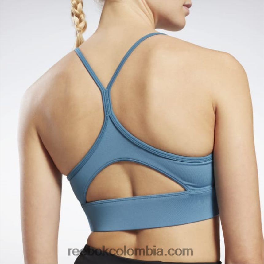 mujer azul acero s23-r sujetador deportivo listo para entrenar Reebok D260LP575