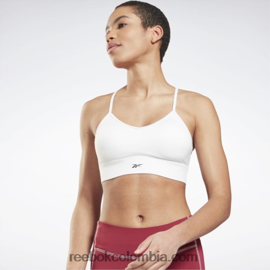 mujer blanco sujetador deportivo listo para entrenar Reebok D260LP593