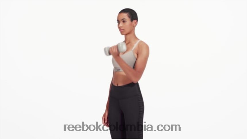 mujer gris roca sujetador deportivo con tiras lux Reebok D260LP996