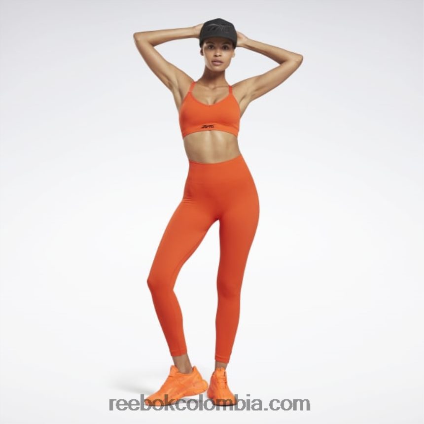 mujer última naranja sujetador sin costuras victoria beckham light-impact Reebok D260LP834