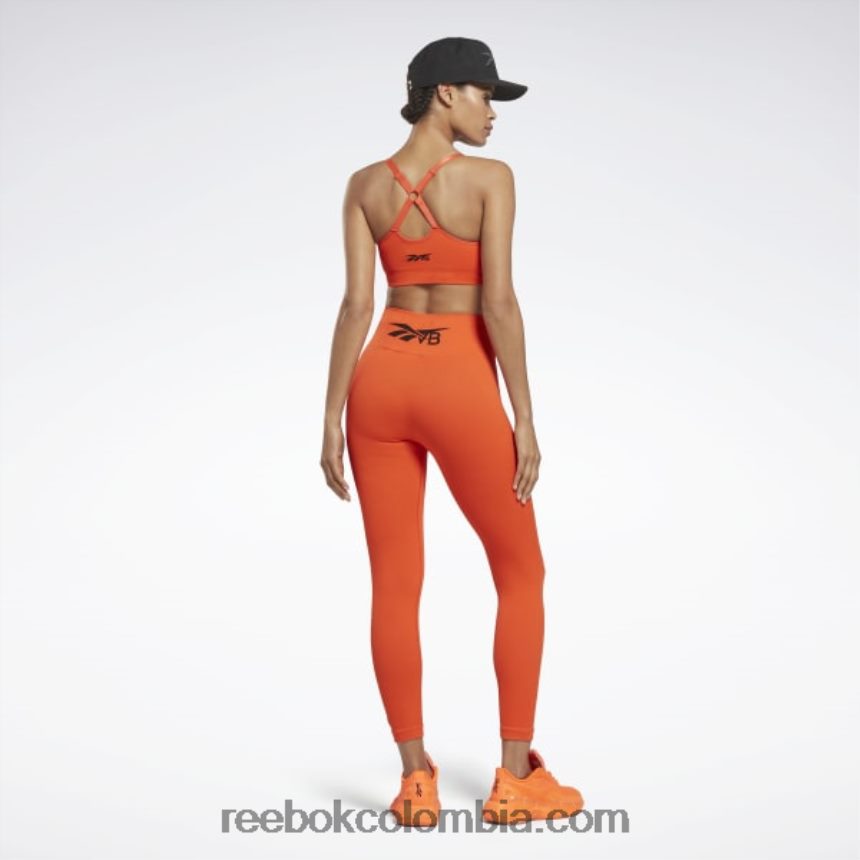 mujer última naranja sujetador sin costuras victoria beckham light-impact Reebok D260LP834