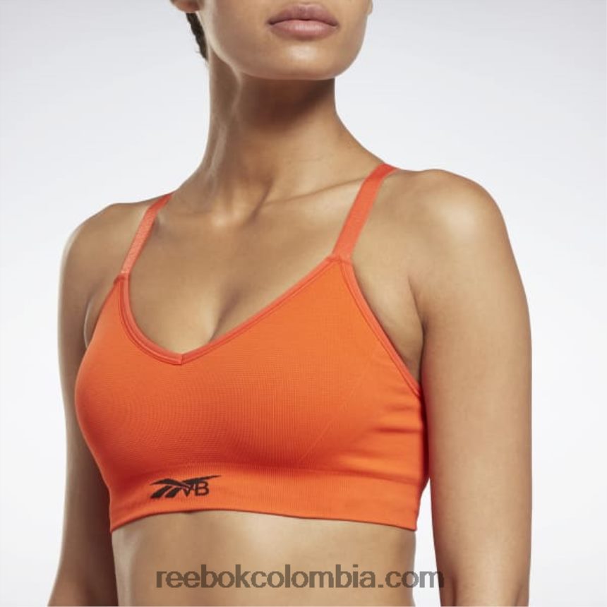 mujer última naranja sujetador sin costuras victoria beckham light-impact Reebok D260LP834