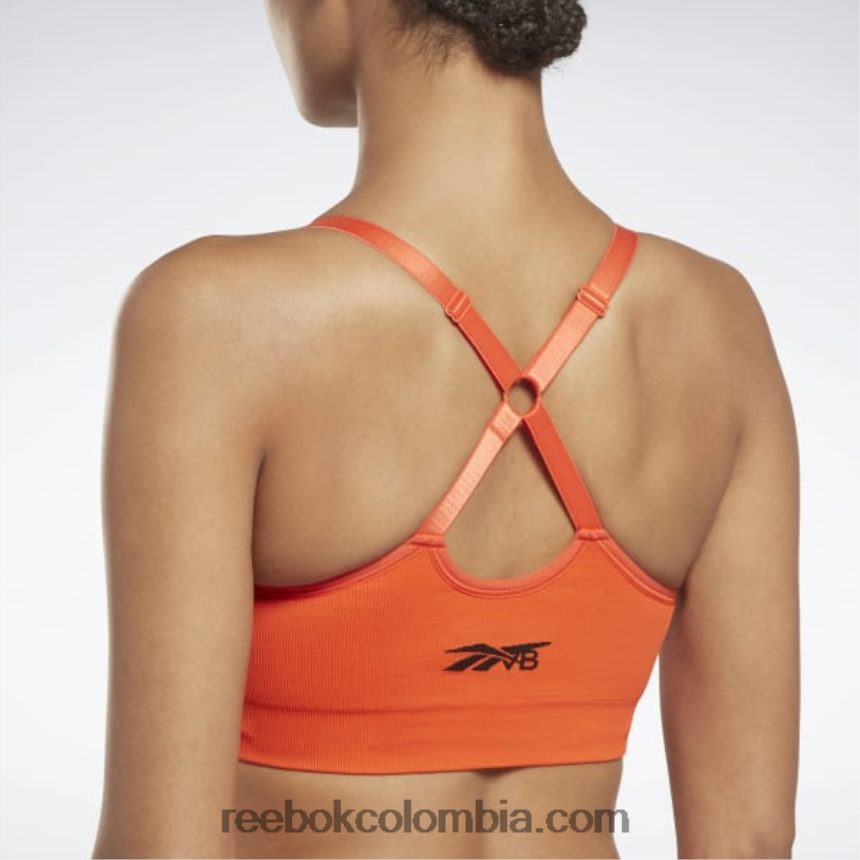 mujer última naranja sujetador sin costuras victoria beckham light-impact Reebok D260LP834