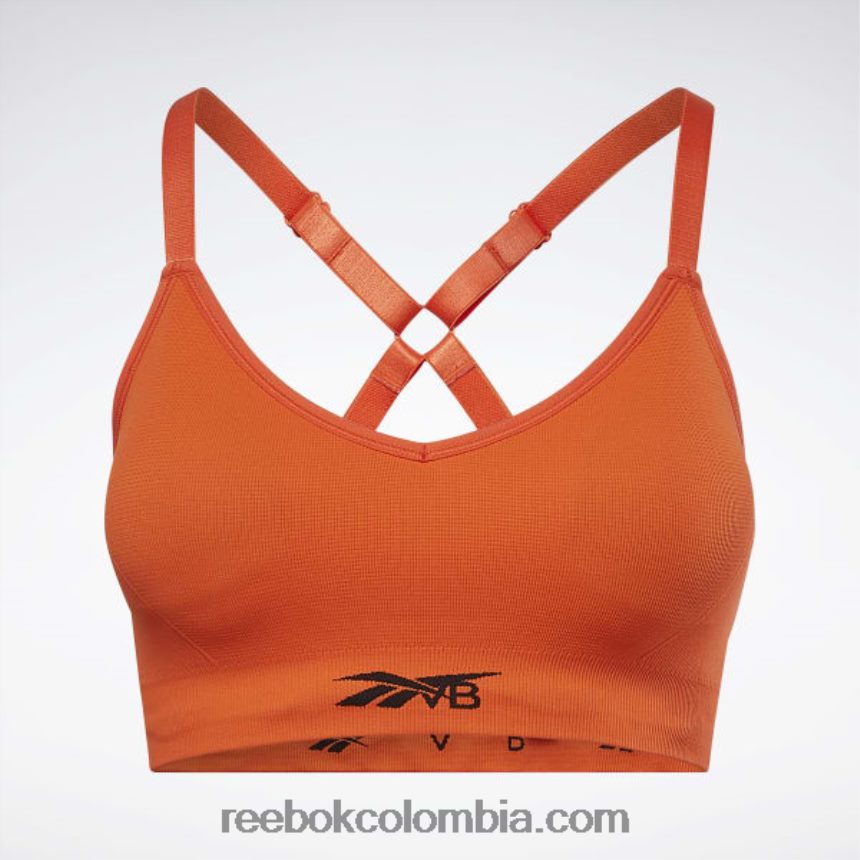 mujer última naranja sujetador sin costuras victoria beckham light-impact Reebok D260LP834