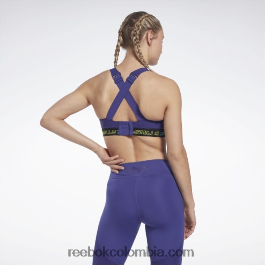 mujer morado negrita Sujetador les mills puremove+ Reebok D260LP692