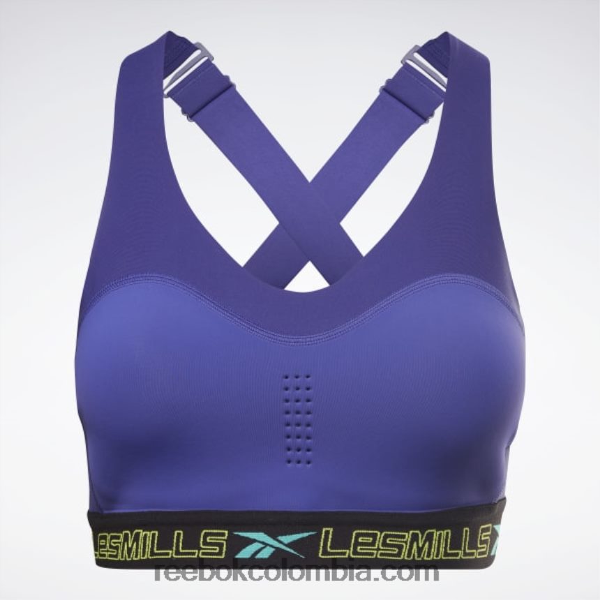 mujer morado negrita Sujetador les mills puremove+ Reebok D260LP692