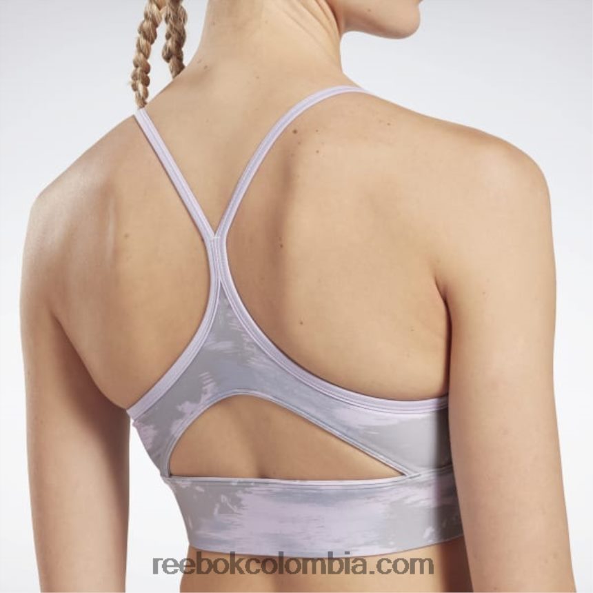 mujer neblina violeta brasier con estampado de camuflaje Reebok D260LP662