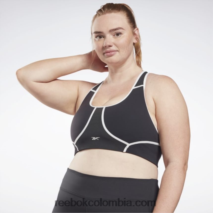 mujer negro Sujetador lux racer con relleno colorblock (talla grande) Reebok D260LP769