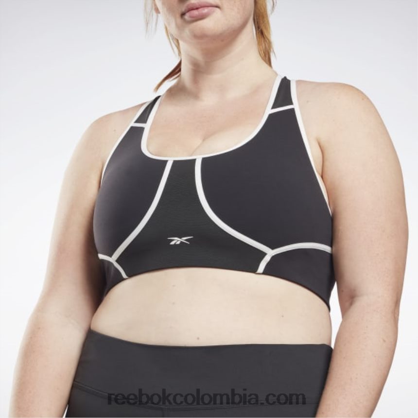 mujer negro Sujetador lux racer con relleno colorblock (talla grande) Reebok D260LP769