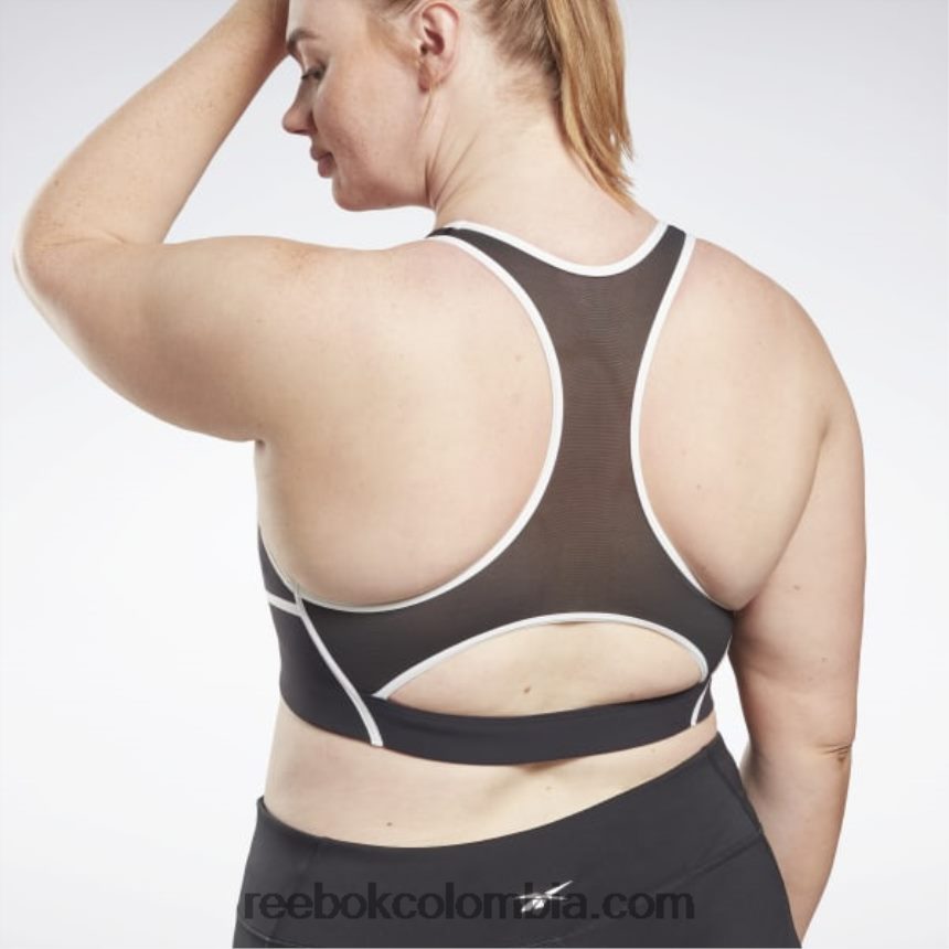 mujer negro Sujetador lux racer con relleno colorblock (talla grande) Reebok D260LP769