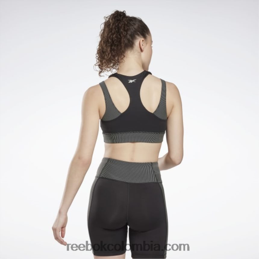 mujer negro sujetador con capas de estudio Reebok D260LP600