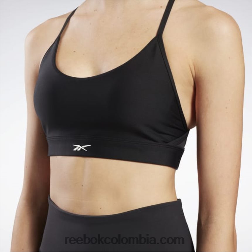 mujer negro sujetador deportivo con tiras lux Reebok D260LP510