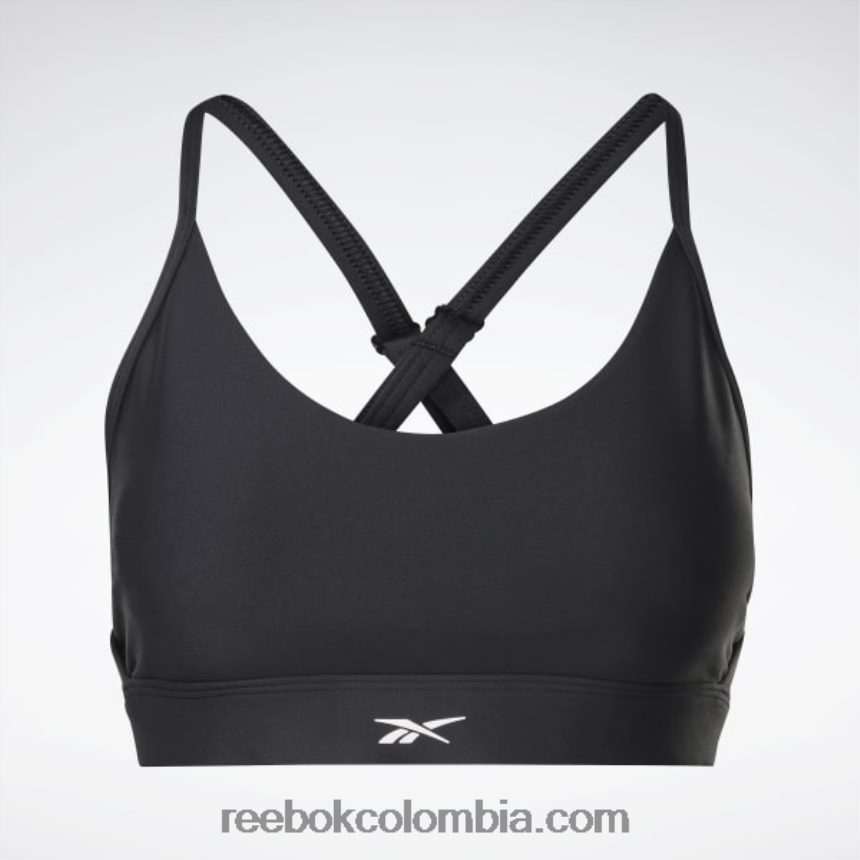 mujer negro sujetador deportivo con tiras lux Reebok D260LP510