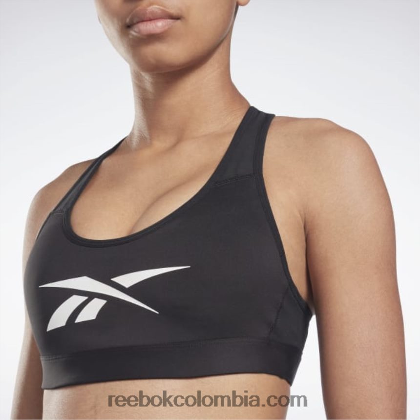mujer negro sujetador deportivo lux vector racer Reebok D260LP394