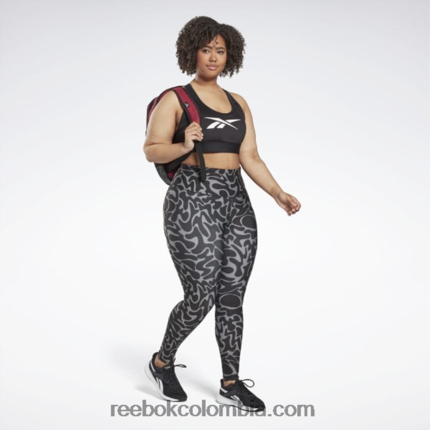 mujer negro sujetador deportivo lux vector racer (talla grande) Reebok D260LP612