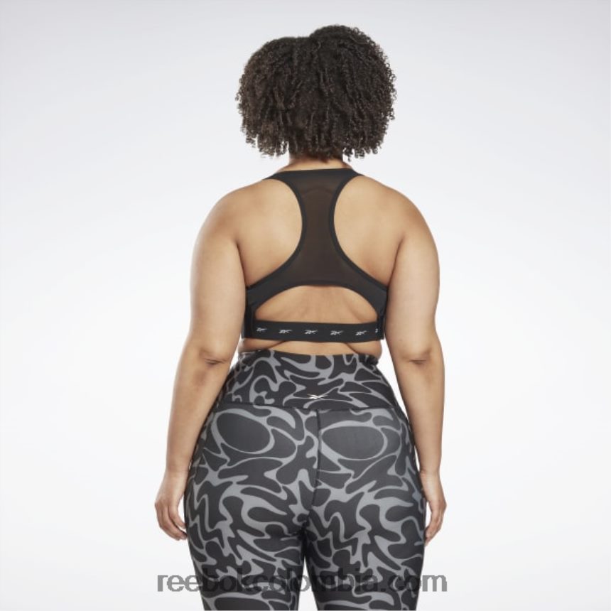 mujer negro sujetador deportivo lux vector racer (talla grande) Reebok D260LP612