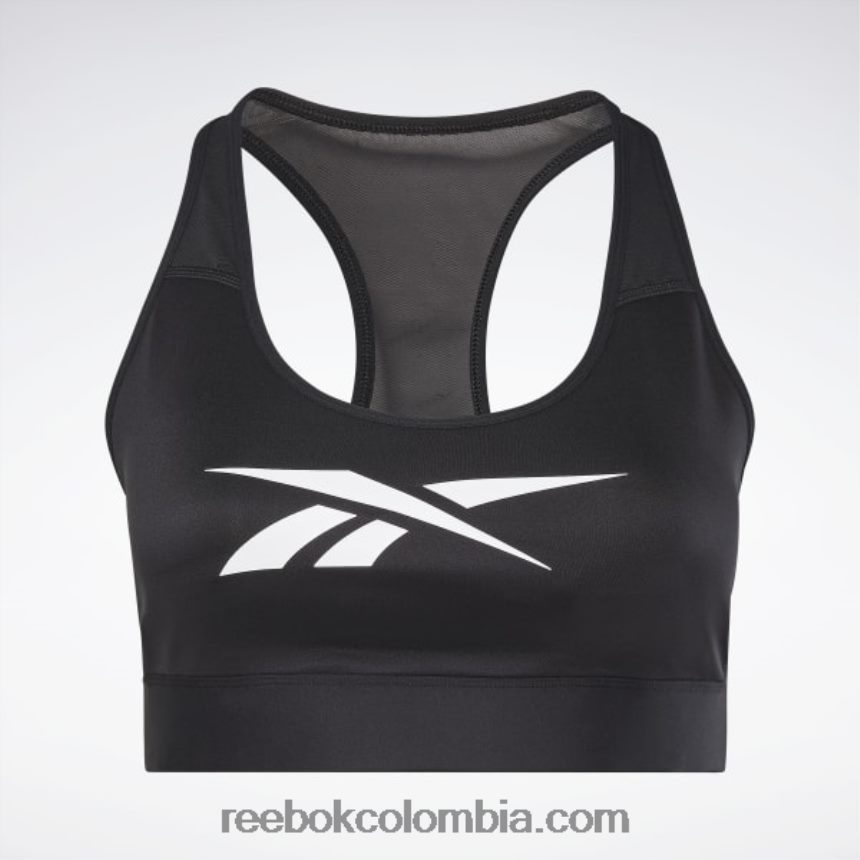 mujer negro sujetador deportivo lux vector racer (talla grande) Reebok D260LP612