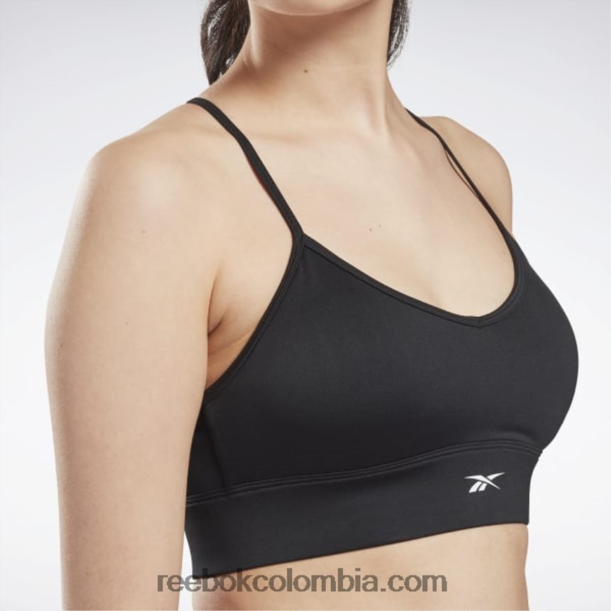 mujer noche negra sujetador deportivo listo para entrenar Reebok D260LP371