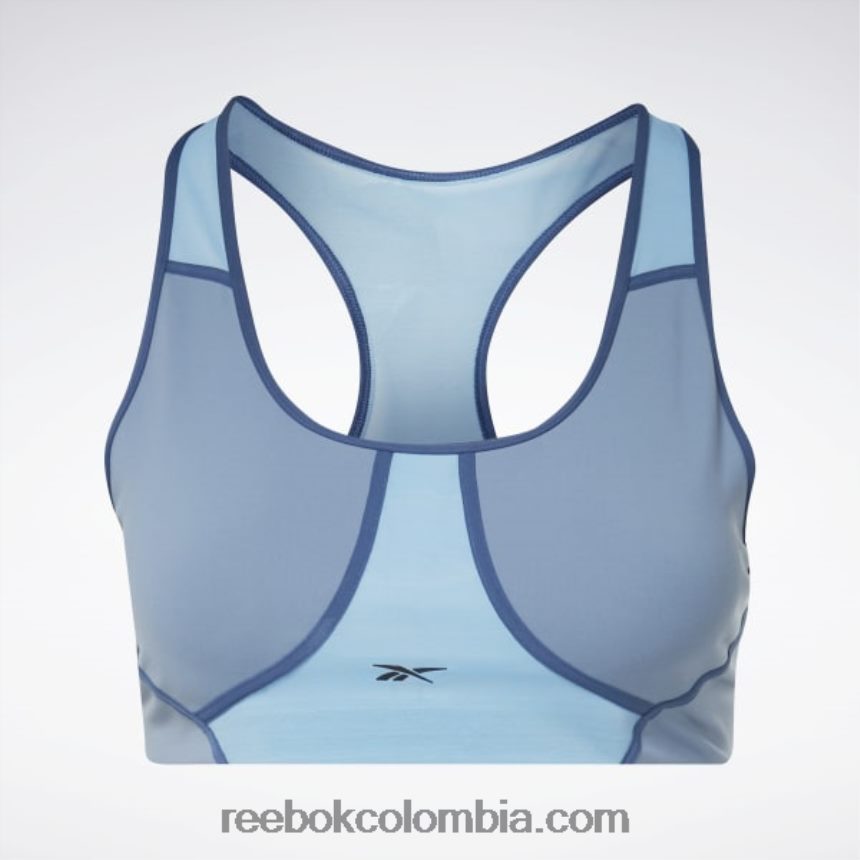 mujer pizarra azul Sujetador lux racer con relleno colorblock (talla grande) Reebok D260LP832