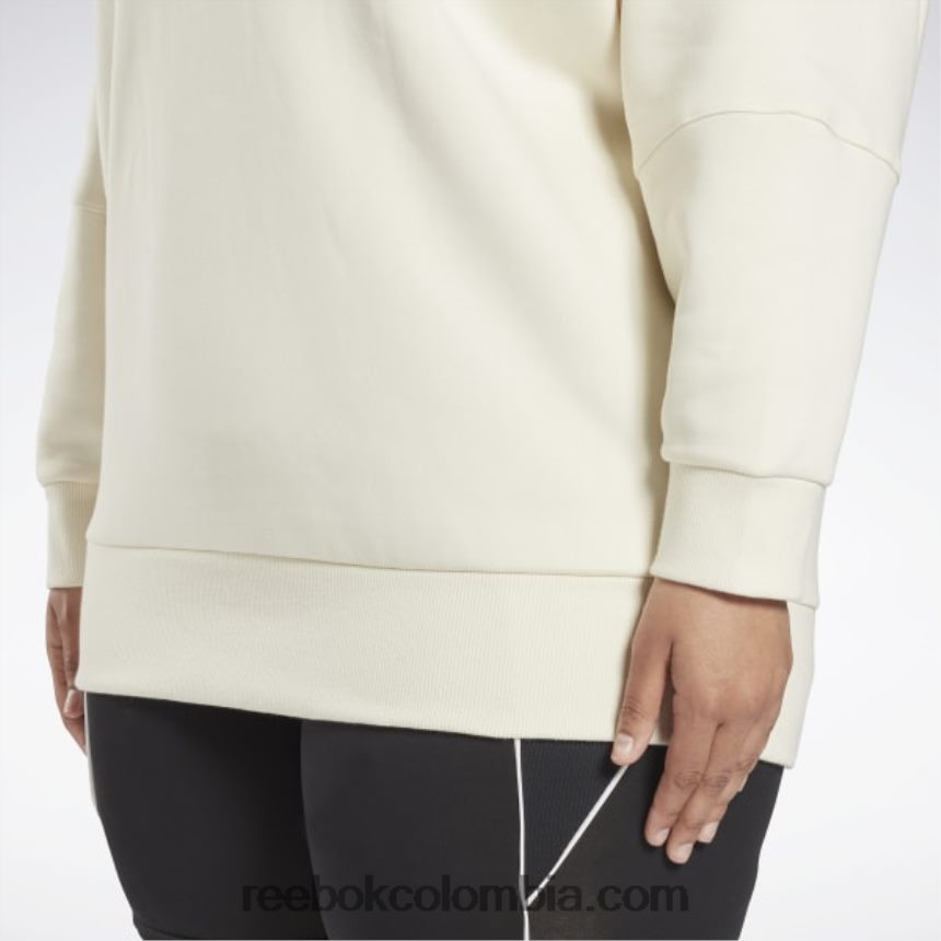 mujer blanco clásico sudadera con capucha extragrande reciclada de estudio (talla grande) Reebok D260LP828