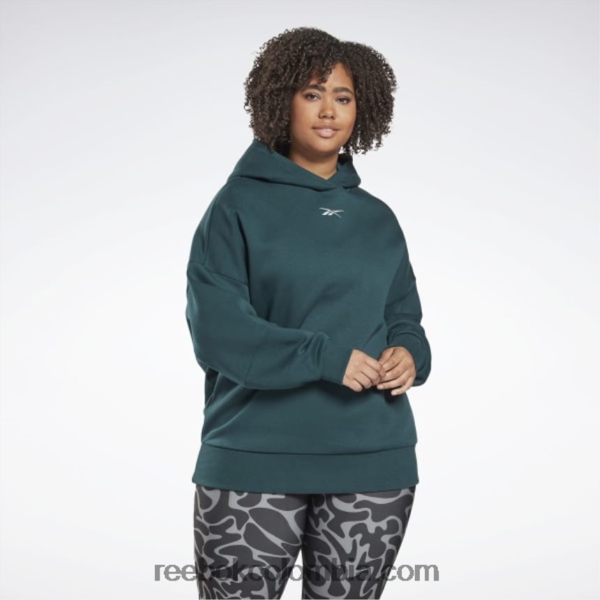 mujer bosque verde sudadera con capucha extragrande reciclada de estudio (talla grande) Reebok D260LP586