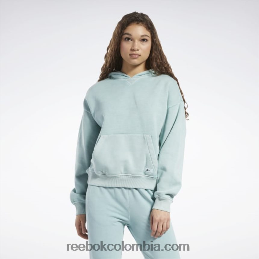 mujer gris junto al mar sudadera con capucha classics de polar con tinte natural Reebok D260LP639