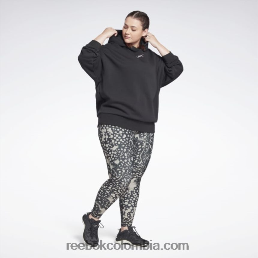 mujer negro sudadera con capucha extragrande reciclada de estudio (talla grande) Reebok D260LP509