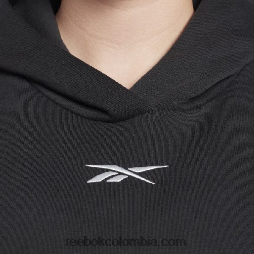 mujer negro sudadera con capucha extragrande reciclada de estudio (talla grande) Reebok D260LP509