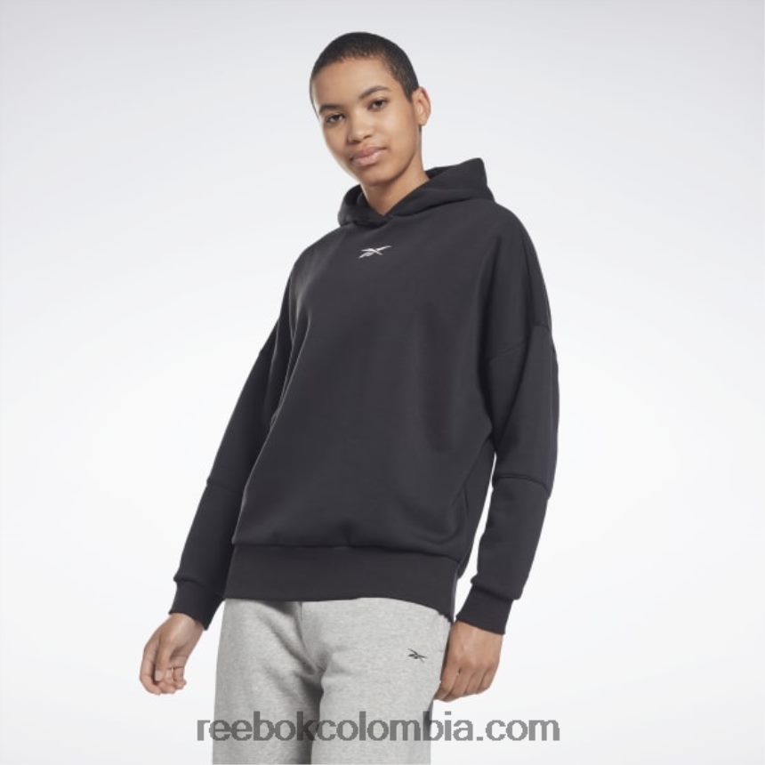 mujer negro sudadera con capucha lux extragrande Reebok D260LP451