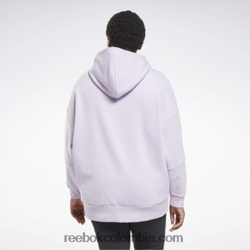 mujer oasis morado sudadera con capucha extragrande reciclada de estudio (talla grande) Reebok D260LP602