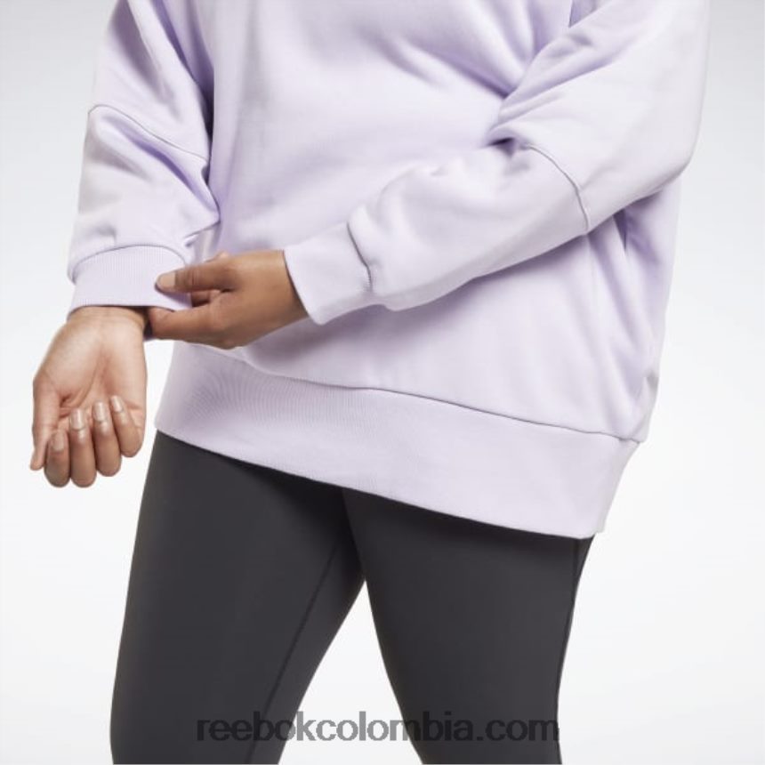 mujer oasis morado sudadera con capucha extragrande reciclada de estudio (talla grande) Reebok D260LP602