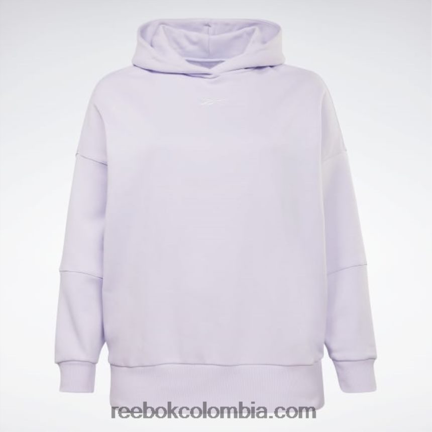 mujer oasis morado sudadera con capucha extragrande reciclada de estudio (talla grande) Reebok D260LP602