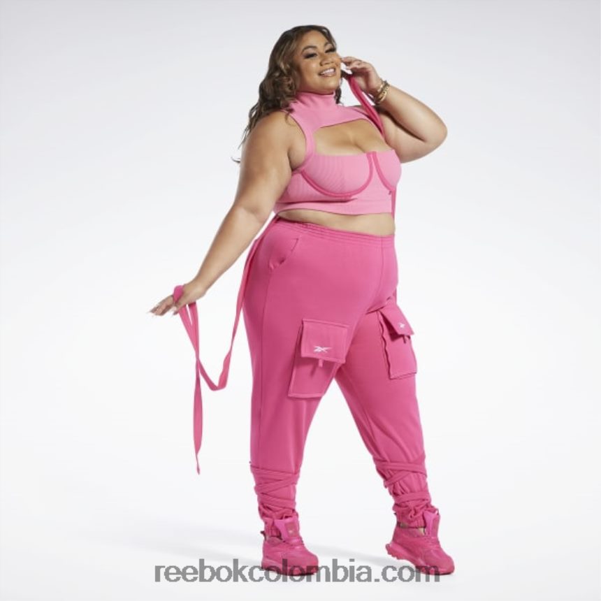 mujer fusión de rosa astro/rosa top corto cardi b (tallas grandes) Reebok D260LP479